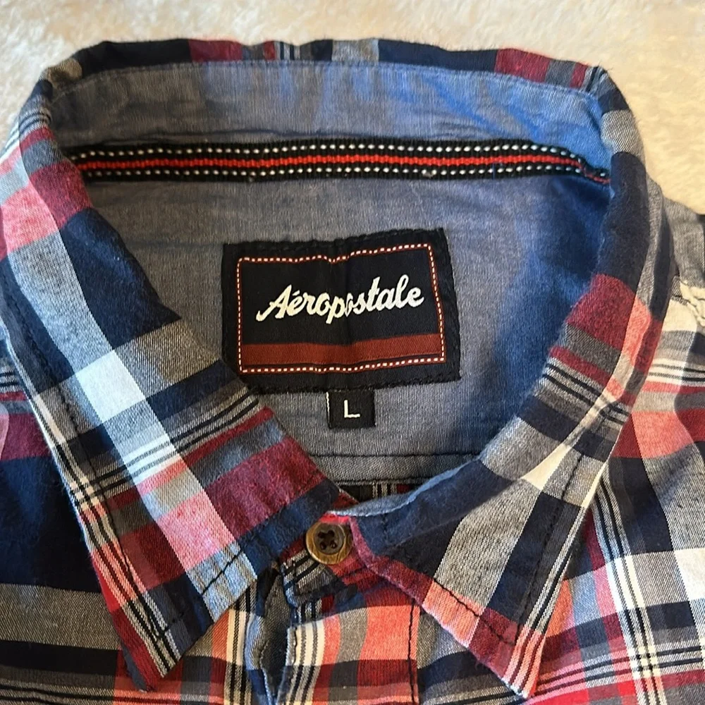 ♦️AEROPOSTAL Plaid button down shirt - Picture 3 of 9